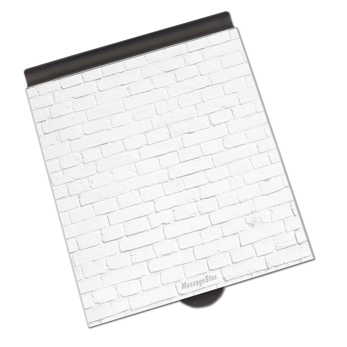 MessageStor Dry-Erase Glass Board Memo Station, Desk Organizer, White