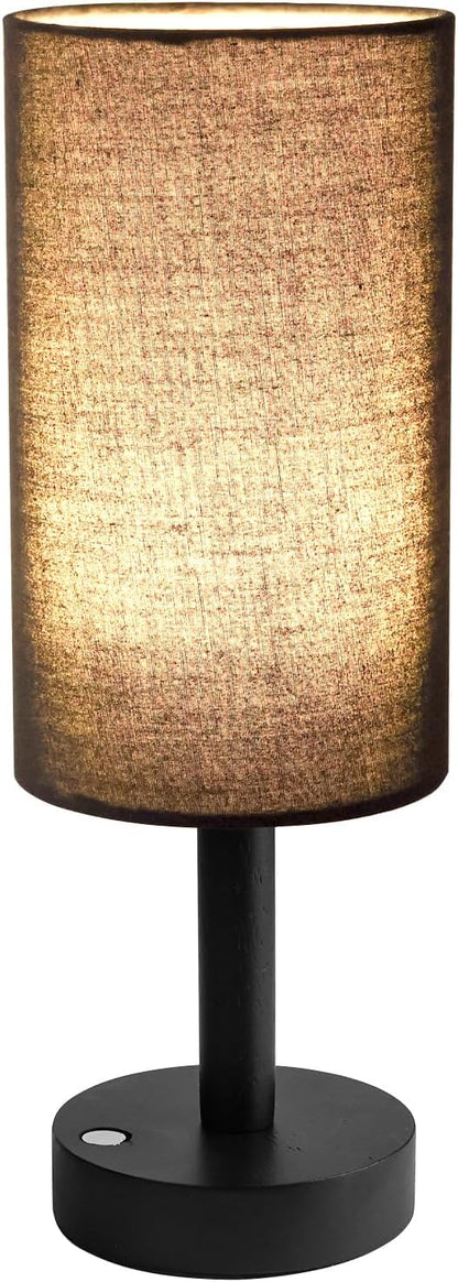 Small Table Lamp，Nightstand Lamp Wood Base Bedside Lamp Plug in