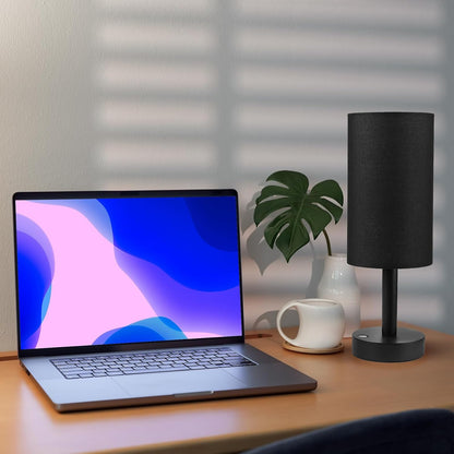 Small Table Lamp，Nightstand Lamp Wood Base Bedside Lamp Plug in