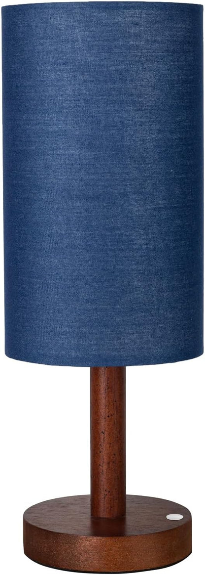 Small Table Lamp，Nightstand Lamp Wood Base Bedside Lamp Plug in