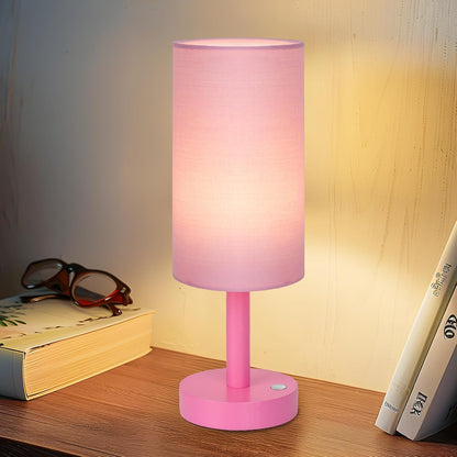 Small Table Lamp，Nightstand Lamp Wood Base Bedside Lamp Plug in