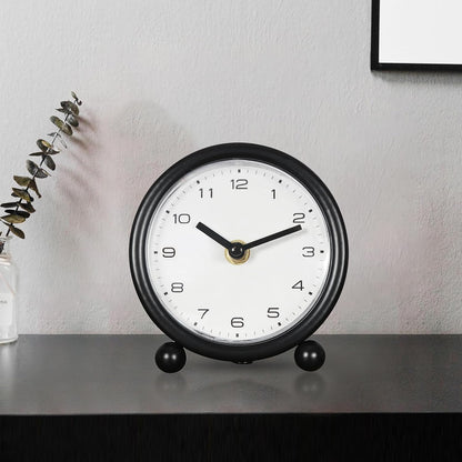 5.1" Retro Desk Clock, Black