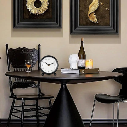 5.1" Retro Desk Clock, Black