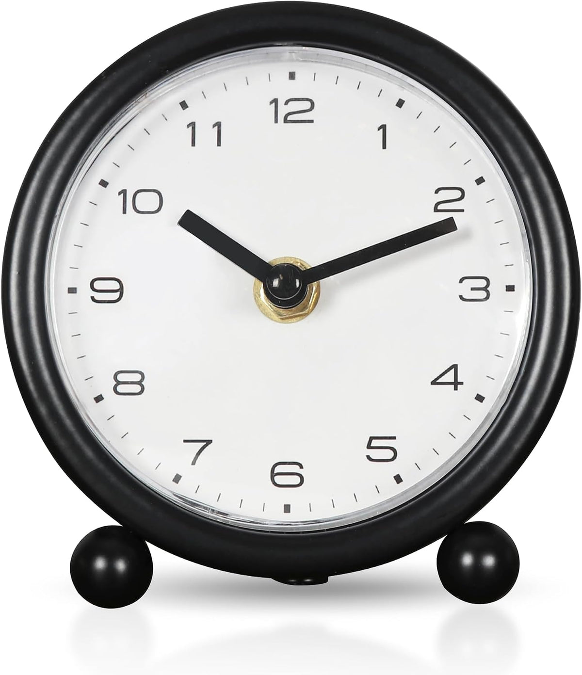5.1" Retro Desk Clock, Black