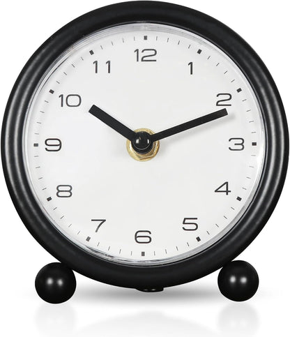 5.1" Retro Desk Clock, Black