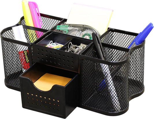 Desk Organizers Pen Holder Office Caddy Storage, Black