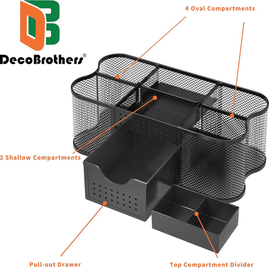 Desk Organizers Pen Holder Office Caddy Storage, Black