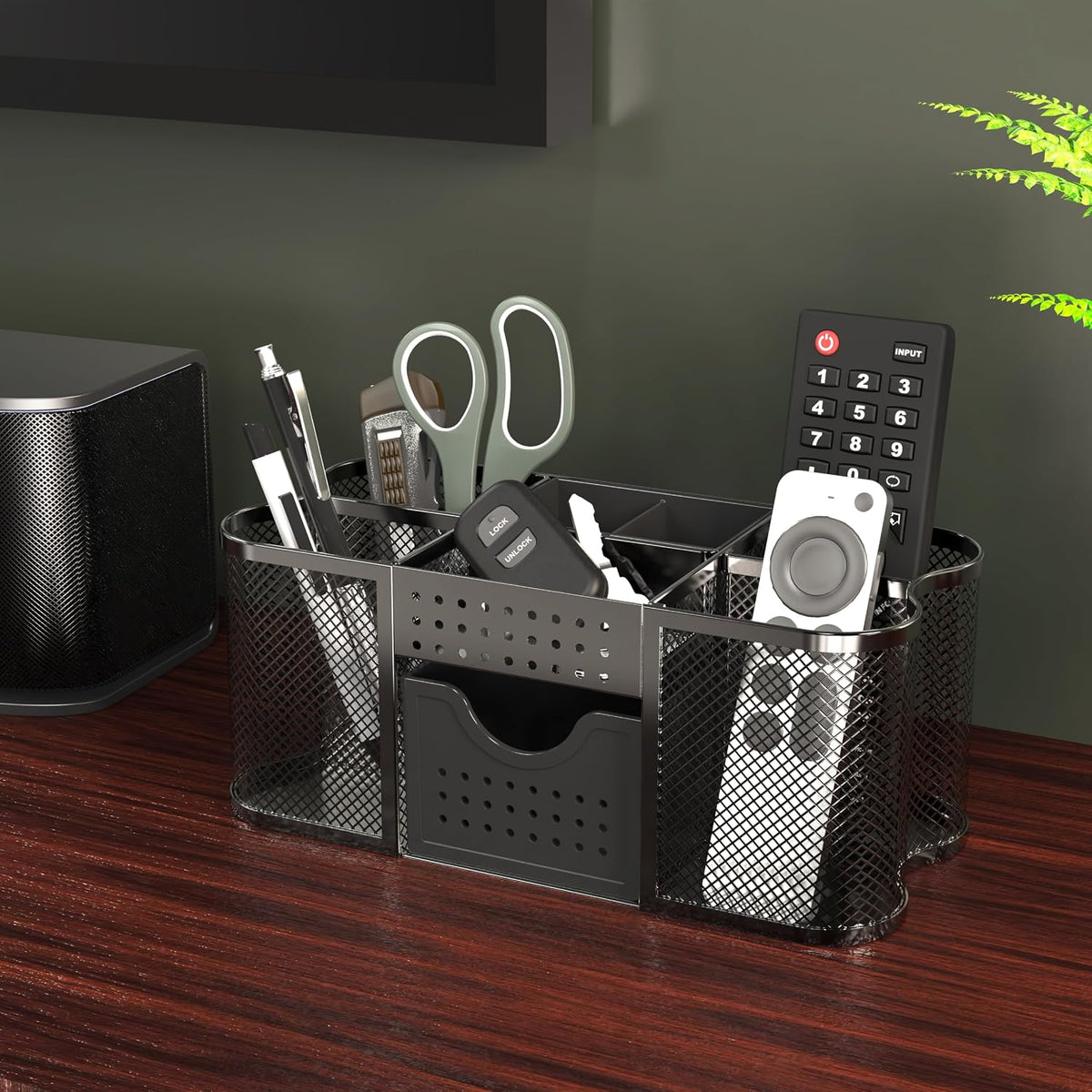 Desk Organizers Pen Holder Office Caddy Storage, Black