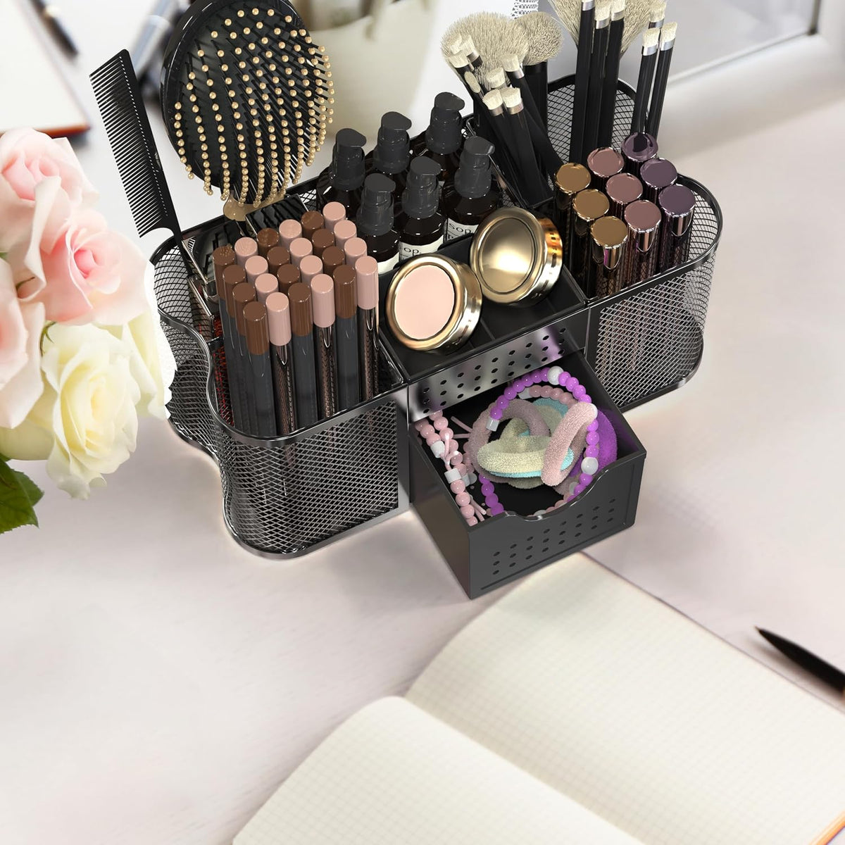 Desk Organizers Pen Holder Office Caddy Storage, Black