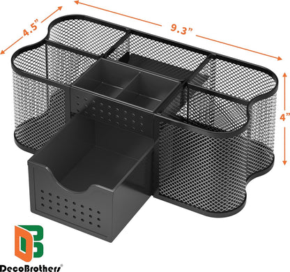 Desk Organizers Pen Holder Office Caddy Storage, Black