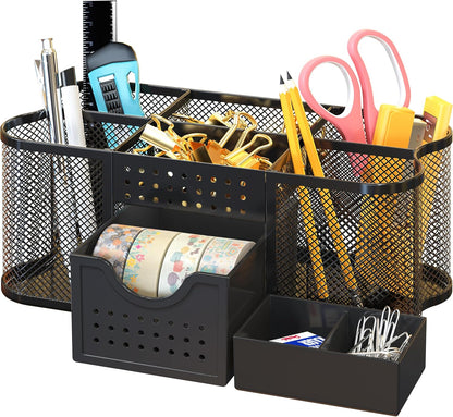 Desk Organizers Pen Holder Office Caddy Storage, Black