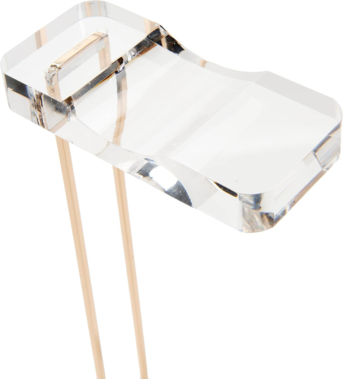 Acrylic Headphone Stand with Gold Hardware, Clear