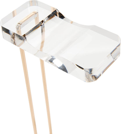 Acrylic Headphone Stand with Gold Hardware, Clear