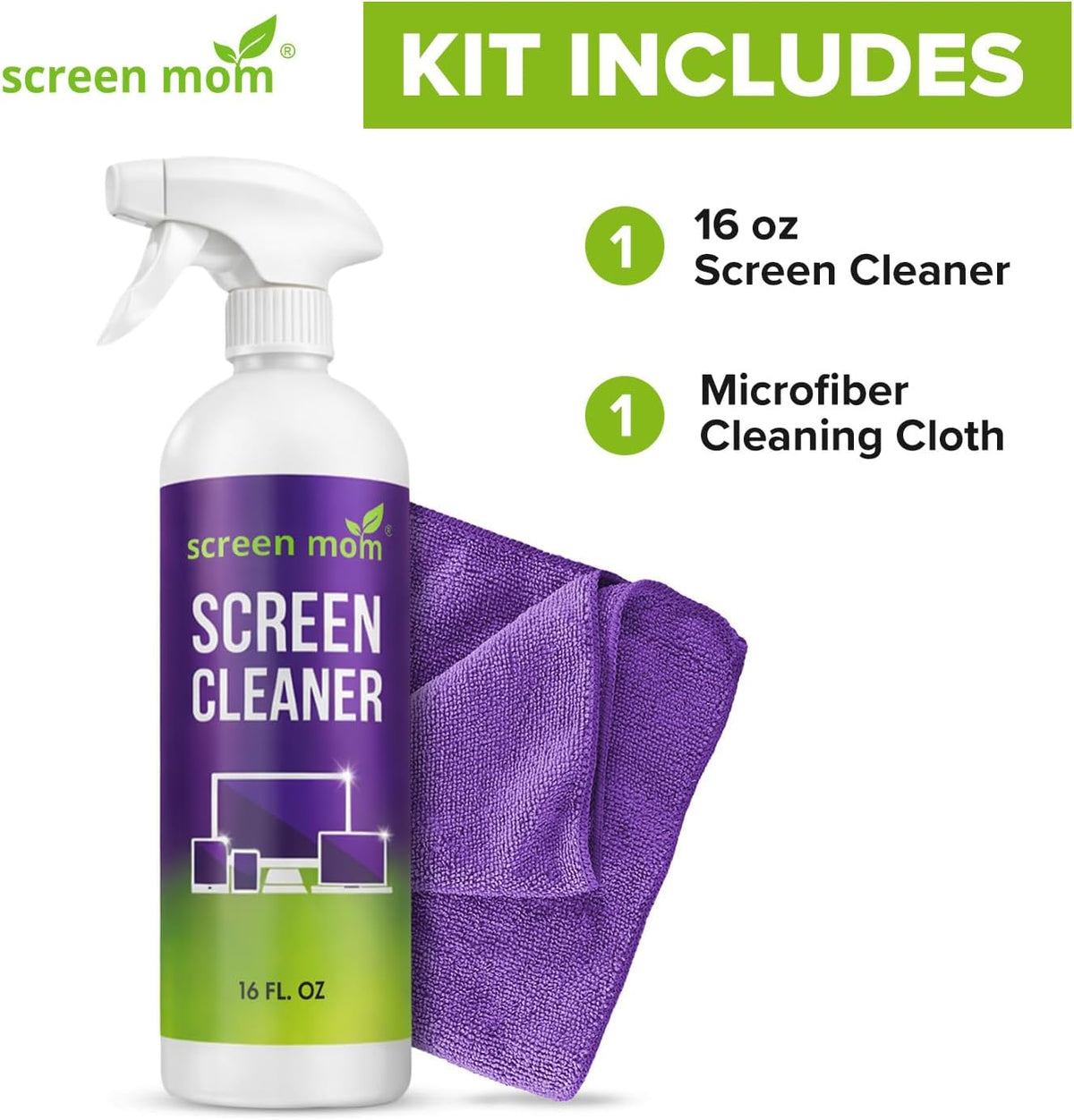 Screen Cleaner Spray 16oz Bottle for TV, Car, Laptop & Computer