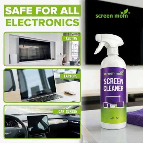 Screen Cleaner Spray 16oz Bottle for TV, Car, Laptop & Computer