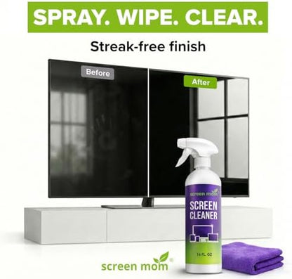 Screen Cleaner Spray 16oz Bottle for TV, Car, Laptop & Computer