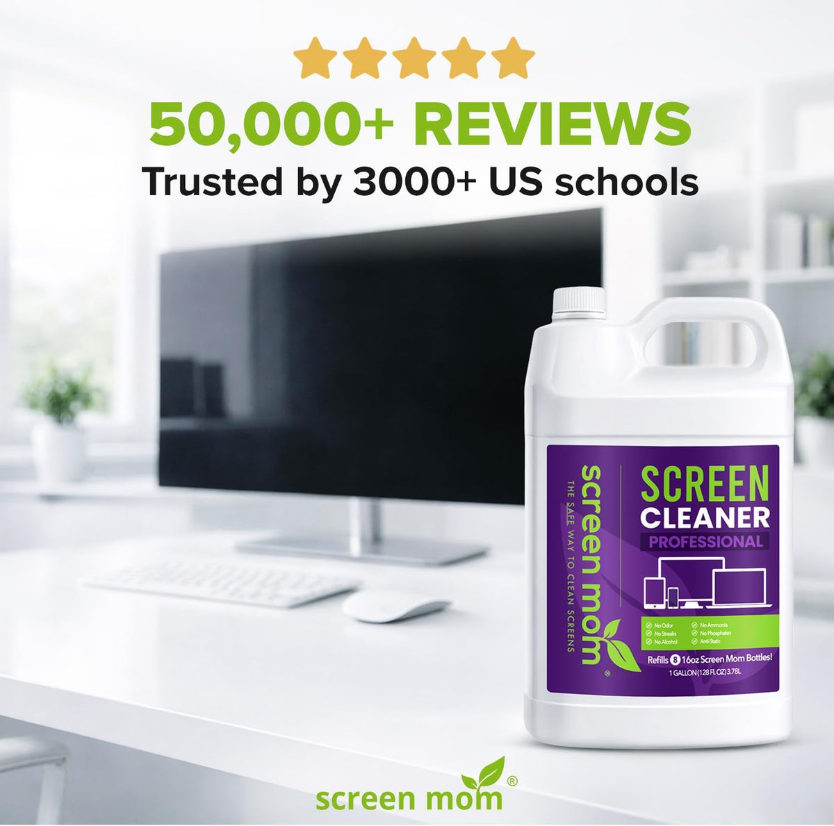 Screen Cleaner Spray 16oz Bottle for TV, Car, Laptop & Computer