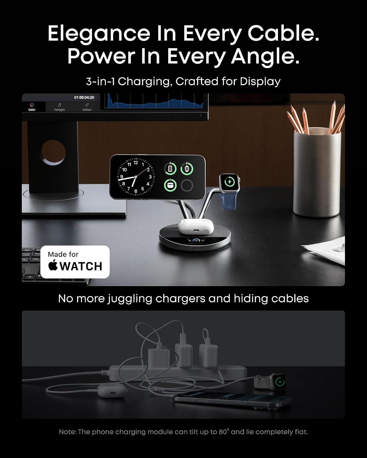 Prime 3-in-1 Qi2.2 MagSafe Compatible 25W Wireless Charging Station