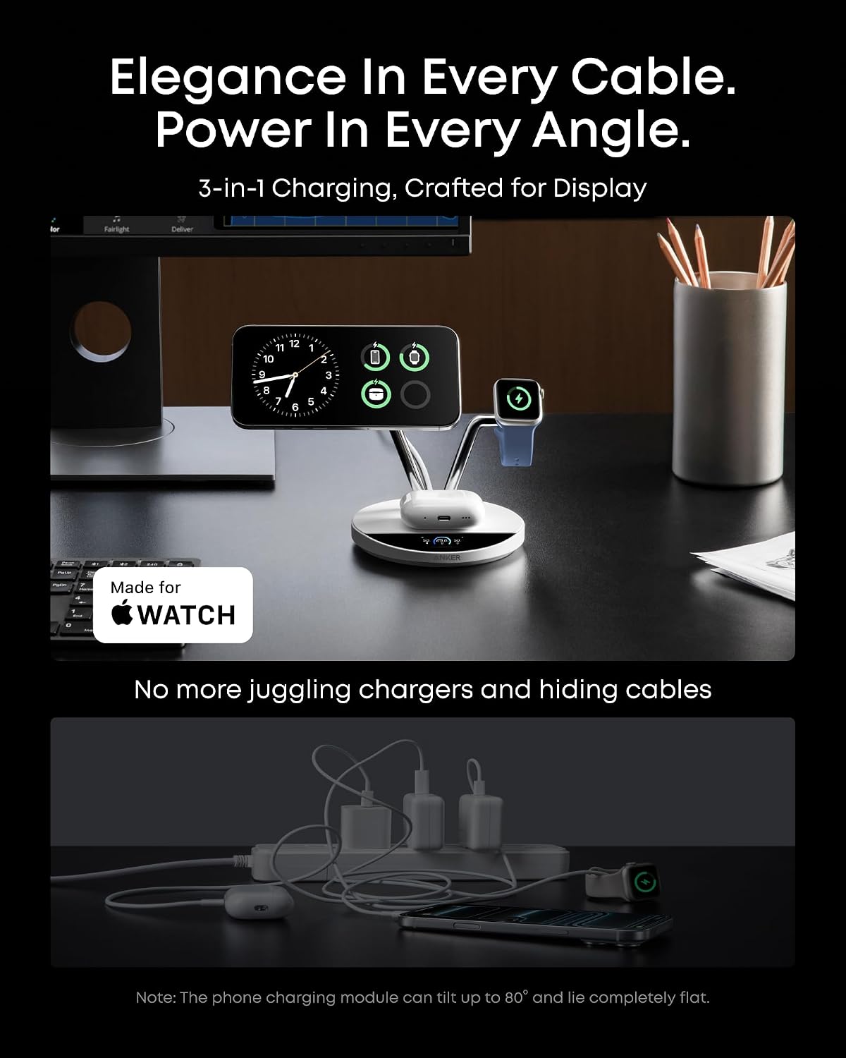 Prime 3-in-1 Qi2.2 MagSafe Compatible 25W Wireless Charging Station
