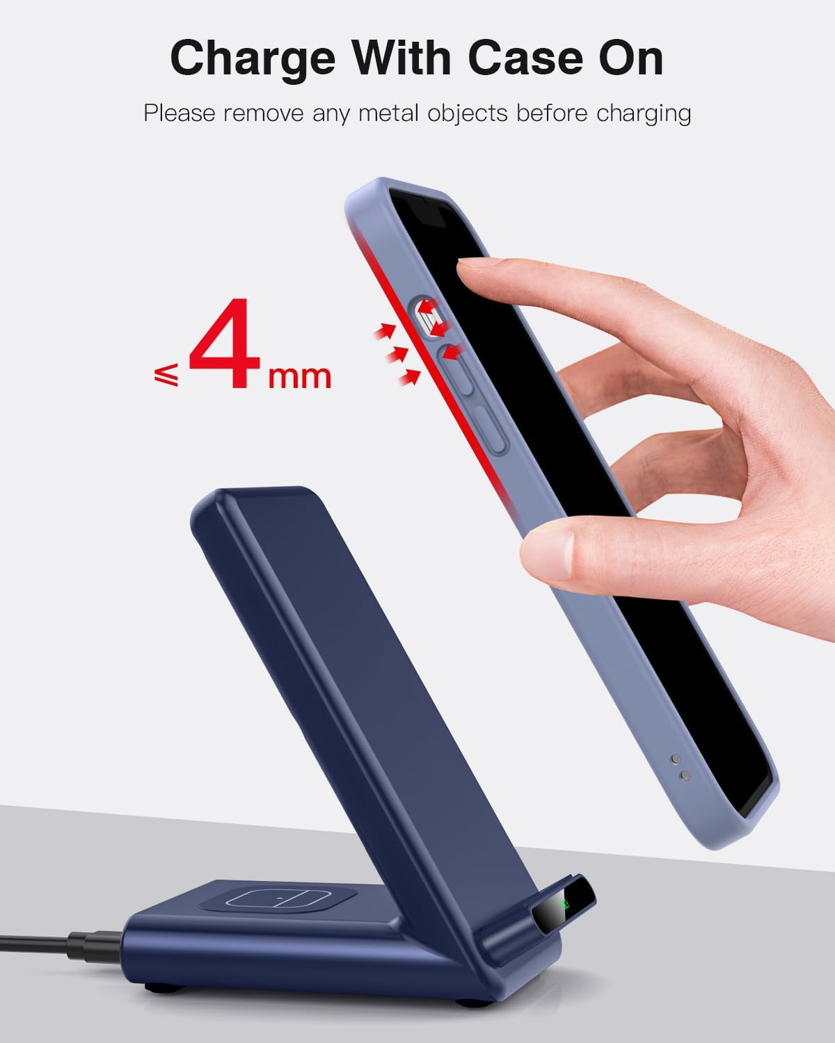 Wireless Charging Station,3 in 1 Charging Stand for Apple Multiple Devices
