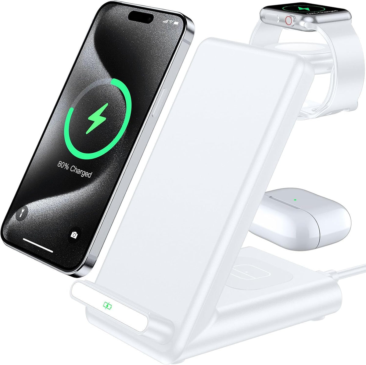 Wireless Charging Station,3 in 1 Charging Stand for Apple Multiple Devices
