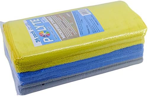 300 GSM Multipurpose Microfiber Cleaning Towel, 16x16 in, 36 Pack