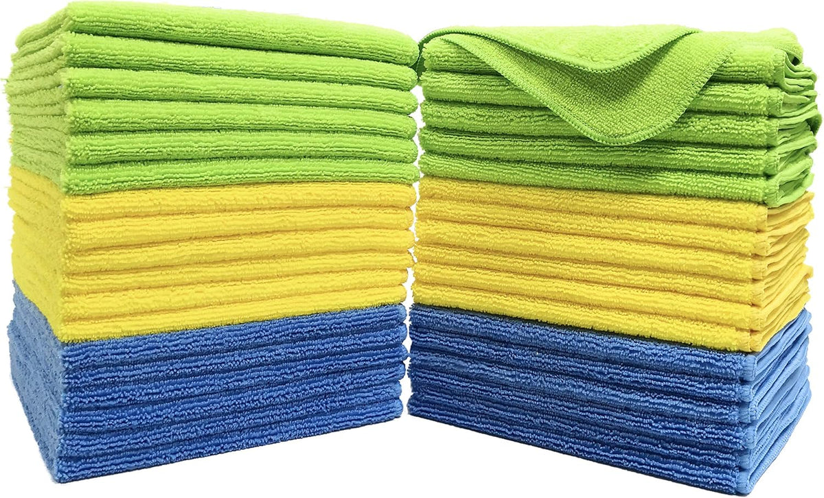 300 GSM Multipurpose Microfiber Cleaning Towel, 16x16 in, 36 Pack