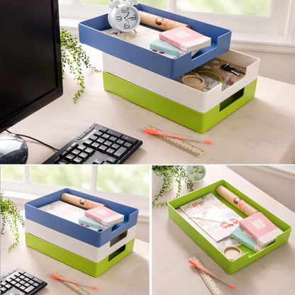 Letter-Size Tray, Desk Drawer Organizer for A4 Paper, Off-White