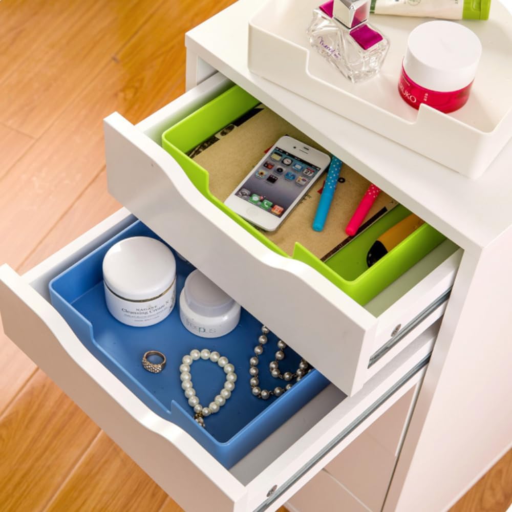 Letter-Size Tray, Desk Drawer Organizer for A4 Paper, Off-White