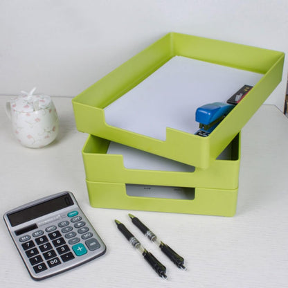Letter-Size Tray, Desk Drawer Organizer for A4 Paper, Off-White