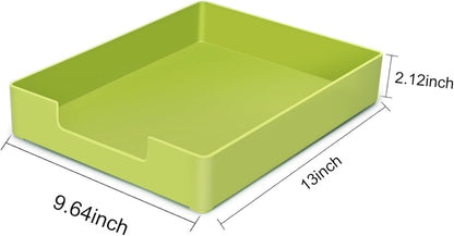 Letter-Size Tray, Desk Drawer Organizer for A4 Paper, Off-White