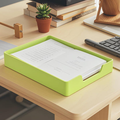 Letter-Size Tray, Desk Drawer Organizer for A4 Paper, Off-White