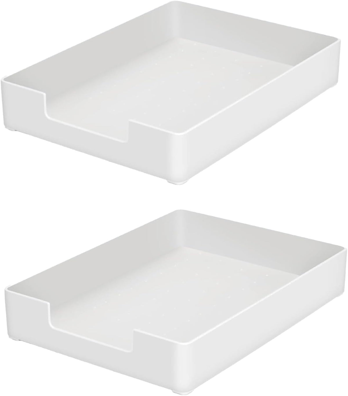 Letter-Size Tray, Desk Drawer Organizer for A4 Paper, Off-White