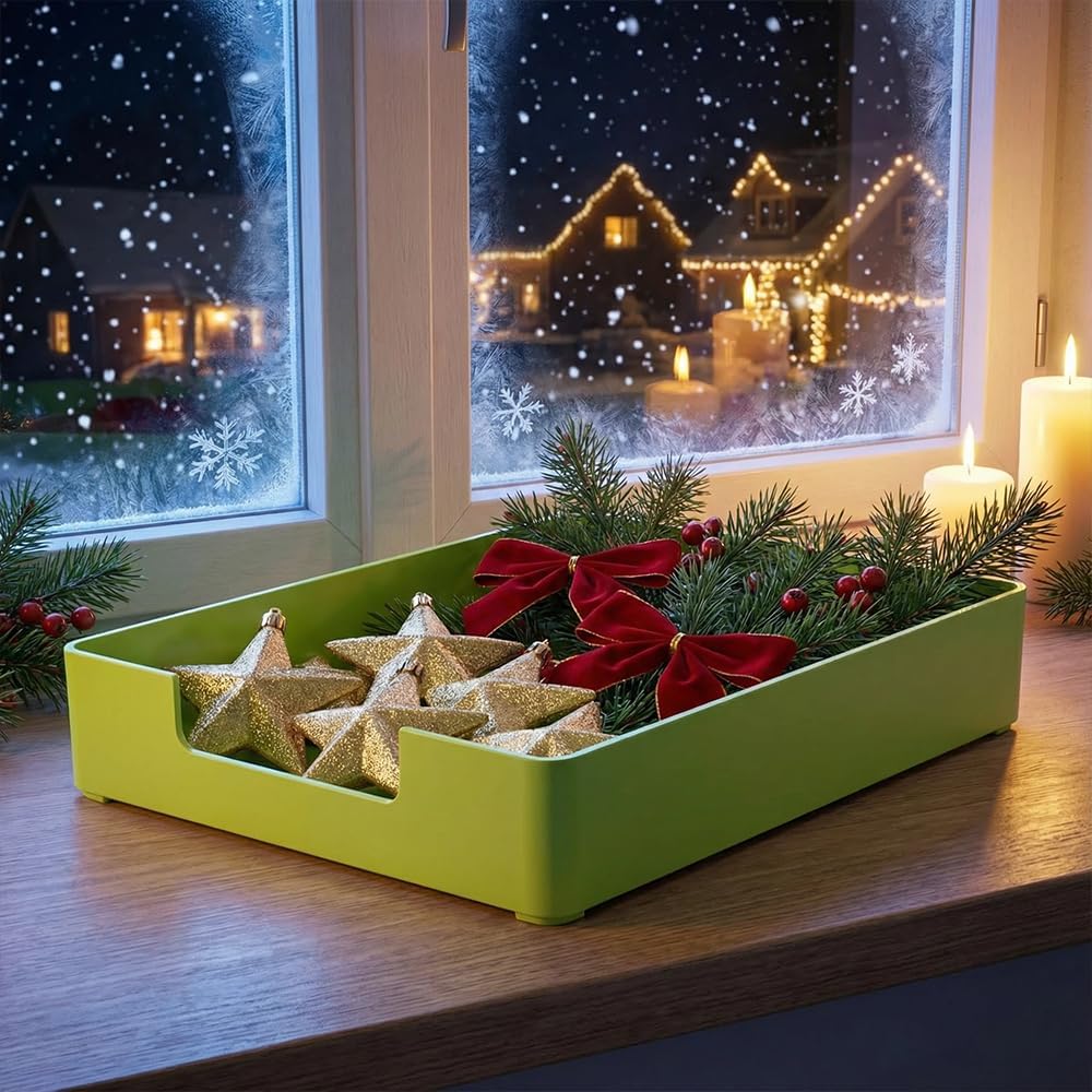 Letter-Size Tray, Desk Drawer Organizer for A4 Paper, Off-White