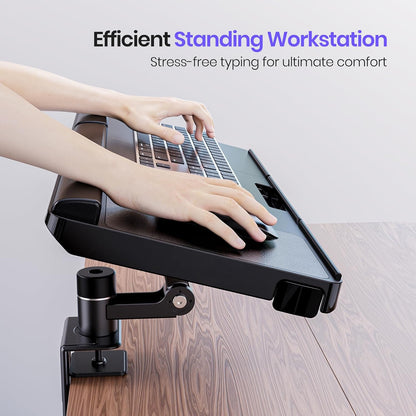 Klearlook Upgraded Adjustable Keyboard Tray for Above Desk & Under Desk Use