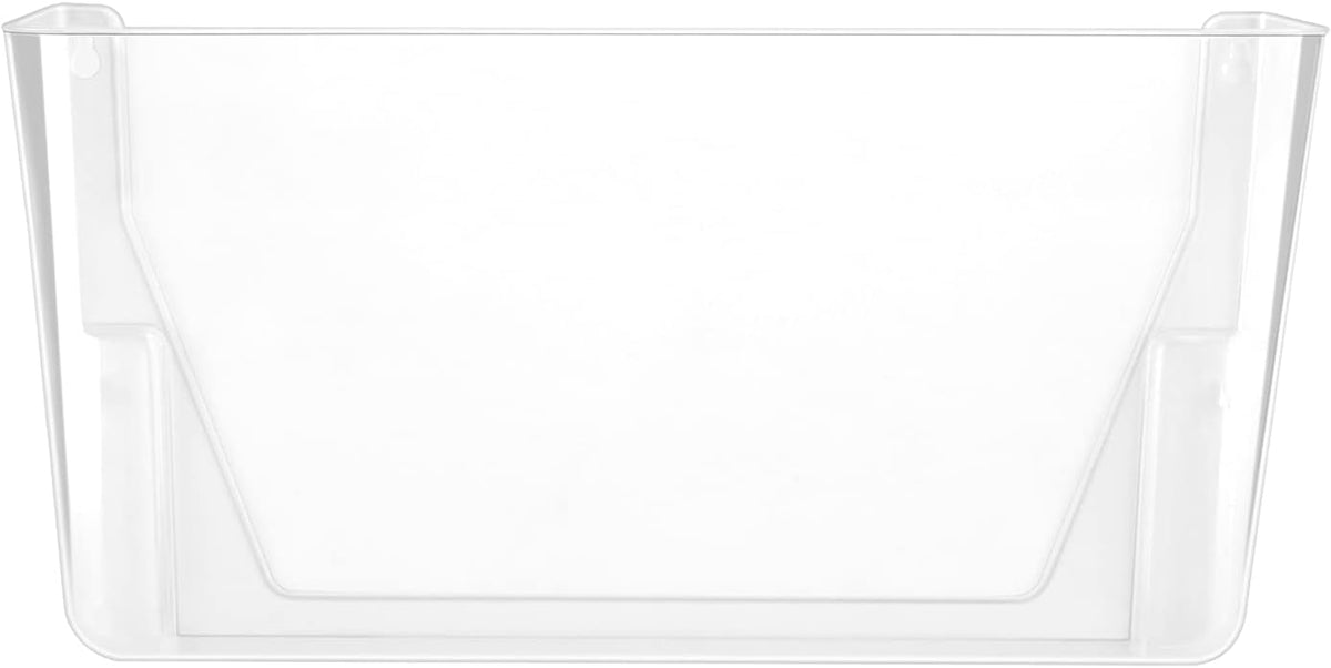 Expandable Plastic Wall File Organizer, Hanging File Holder, Letter Size, 1-Pocket, Clear, Space Saving for Office Home