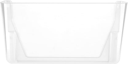 Expandable Plastic Wall File Organizer, Hanging File Holder, Letter Size, 1-Pocket, Clear, Space Saving for Office Home