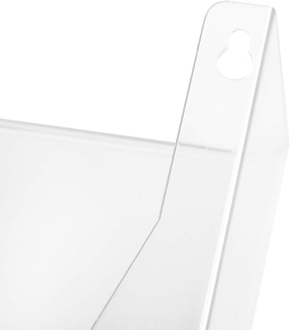 Expandable Plastic Wall File Organizer, Hanging File Holder, Letter Size, 1-Pocket, Clear, Space Saving for Office Home