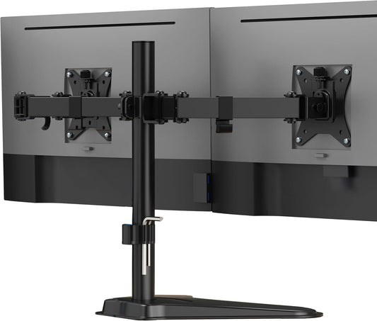 ! Dual Monitor Desk Stand Mount for 2 Screens VESA 75x75 & 100x100
