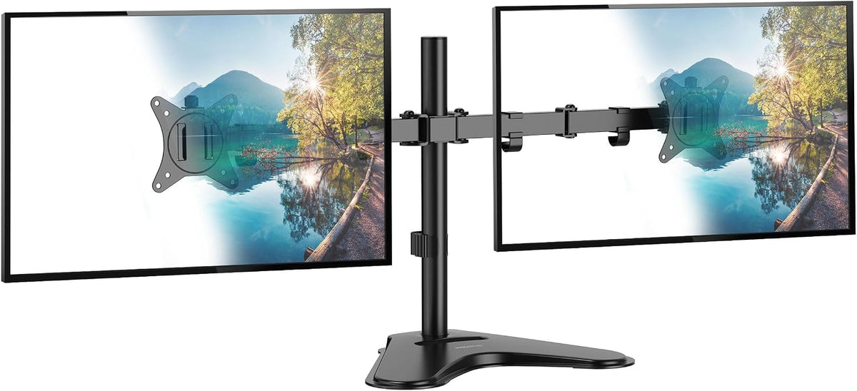 ! Dual Monitor Desk Stand Mount for 2 Screens VESA 75x75 & 100x100