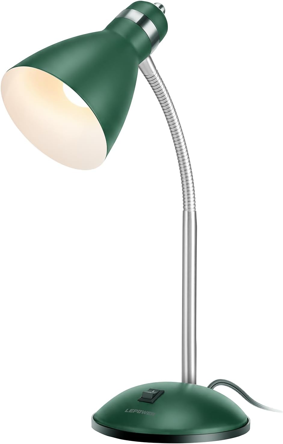Metal Desk Lamp, Adjustable GooseNeck Reading Light for Bedroom