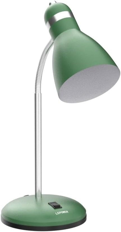 Metal Desk Lamp, Adjustable GooseNeck Reading Light for Bedroom