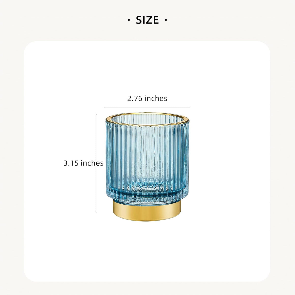 Makeup Brush Holder Organizer,Toothbrush Holders,Desk Pen Pencil Holder,Multifunctional Vintage Glass Brush Cup（L/Green/A3-6-US）
