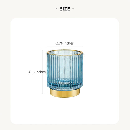 Makeup Brush Holder Organizer,Toothbrush Holders,Desk Pen Pencil Holder,Multifunctional Vintage Glass Brush Cup（L/Green/A3-6-US）