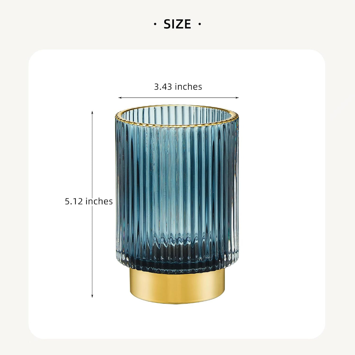Makeup Brush Holder Organizer,Toothbrush Holders,Desk Pen Pencil Holder,Multifunctional Vintage Glass Brush Cup（L/Green/A3-6-US）