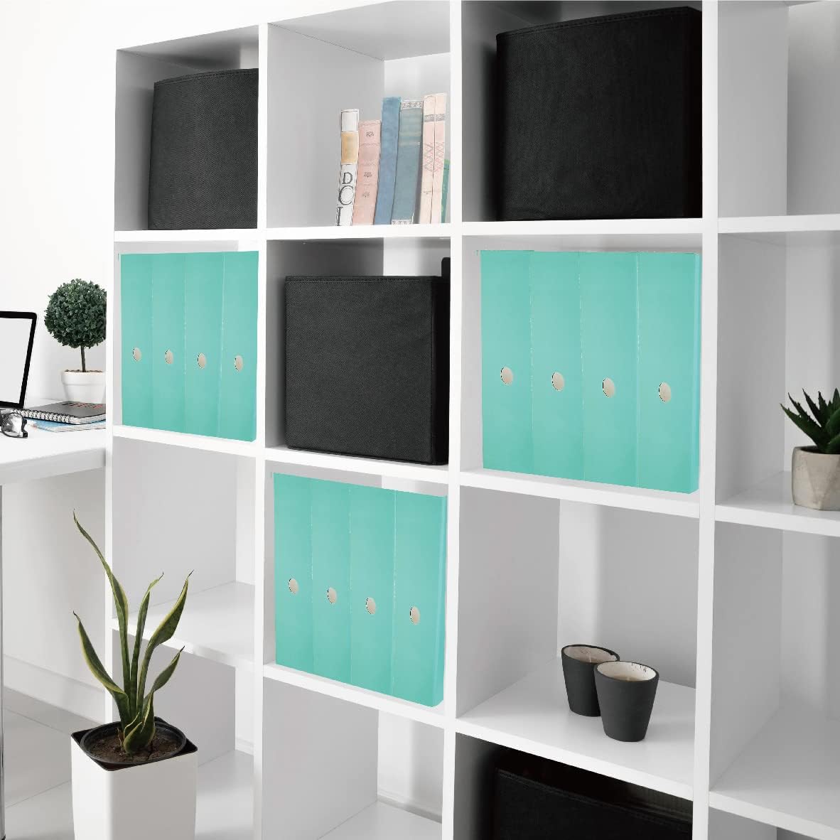12 Pack Black Cardboard Magazine File Holder Storage Organizer