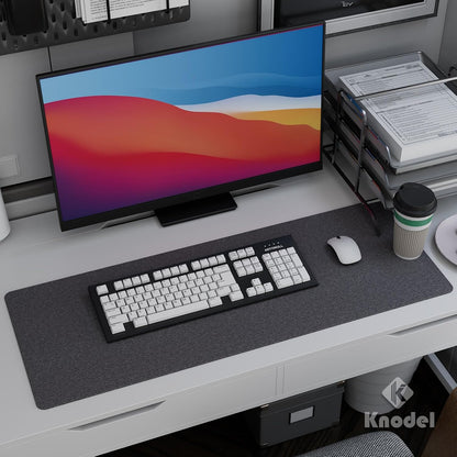 Large Felt Desk Protector Mat and Pad, (Dark Gray, 31.5"x11.8")