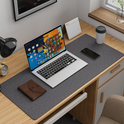 Large Felt Desk Protector Mat and Pad, (Dark Gray, 31.5"x11.8")
