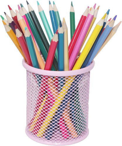 Pen Holder Pencil Holder Metal Pen Holder Cup Pencil Holder for Desk Office Pen Pencil Organizer for Desk Black, Square 4 Pack