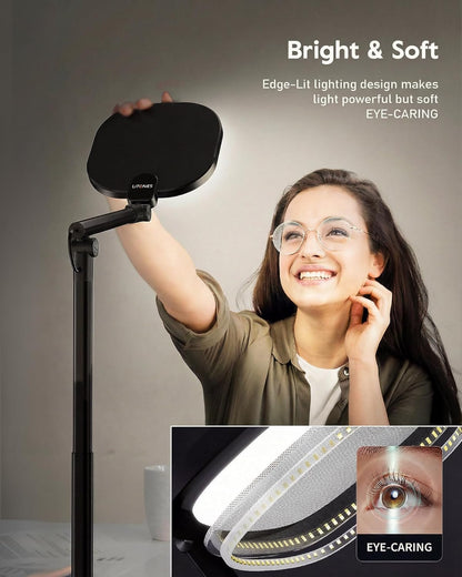 Tall LED Desk Lamps Home Office, Edge-Lit Eye-Care, 50 Light Modes